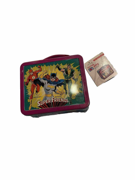 Super Friends Mini Lunchbox Batman Superman 1998 Hallmark New With Tags