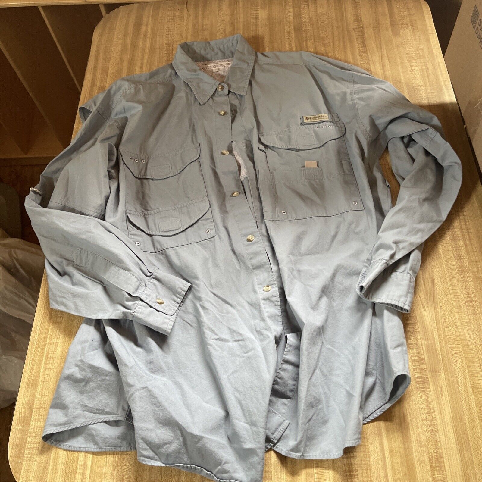 Columbia PFG Vented Fishing Shirt Large 
