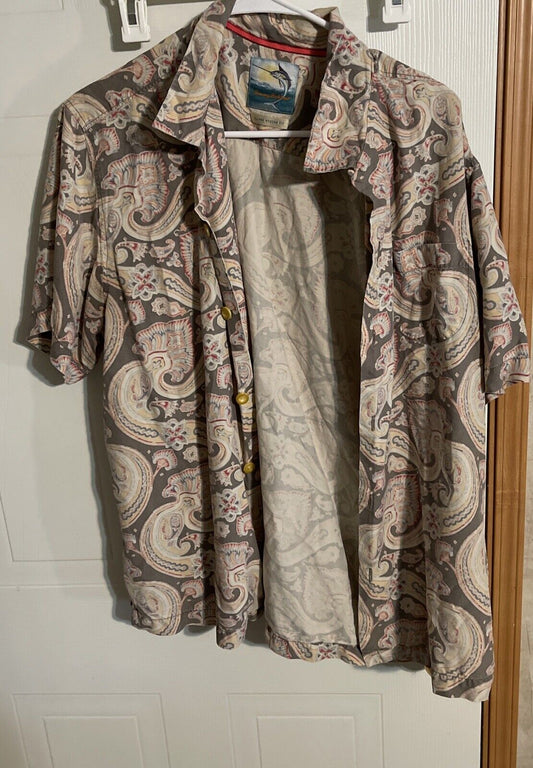 Tommy Bahama Silk Shirt Large 