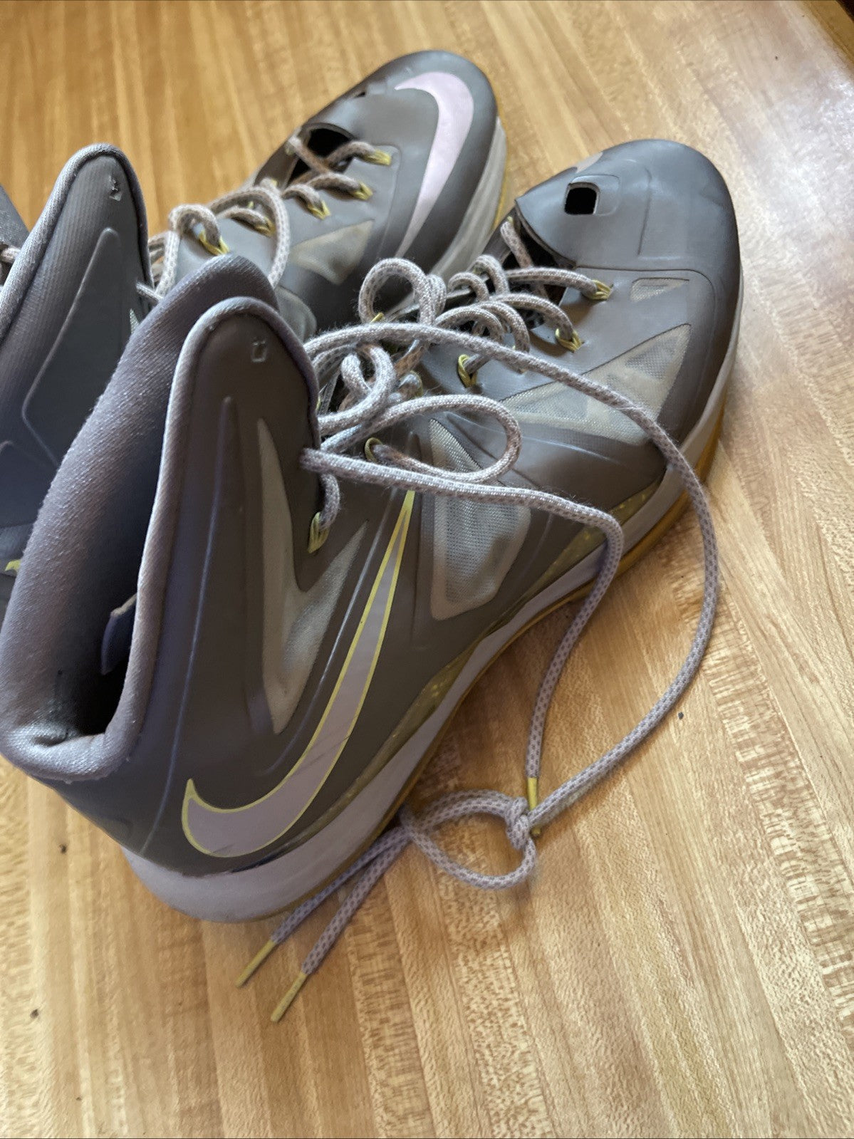Size 15 - Nike LeBron 10 Yellow Diamond