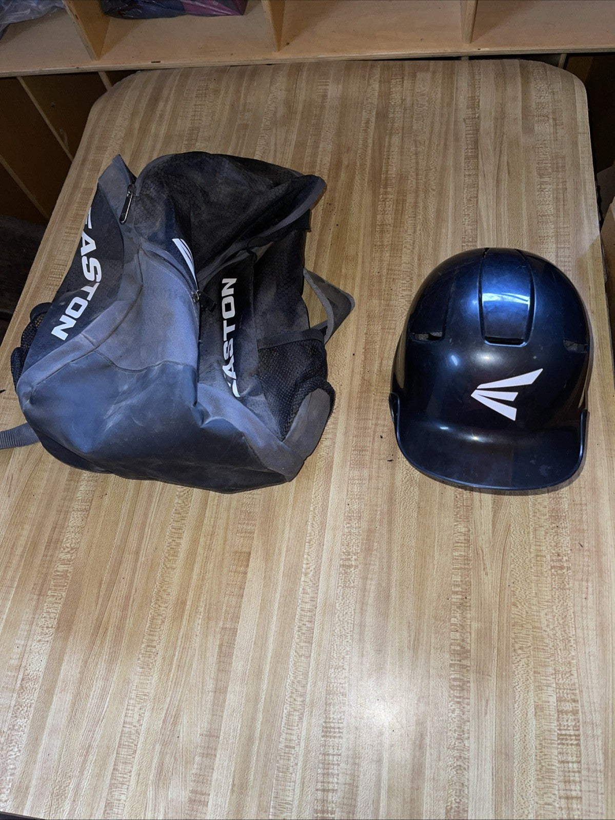 Easton Backpack And Batting Helmet Helmet Size 6.5