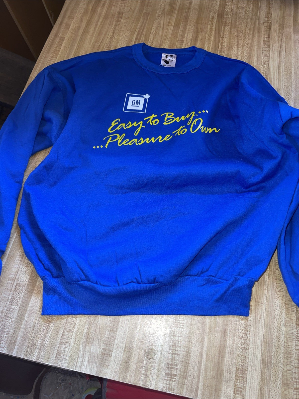 Vintage GM Easy To Buy Pleasure To Own Sweatshirt One Size 