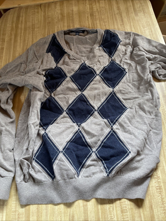 tommy hilfiger argyle sweater XXL
