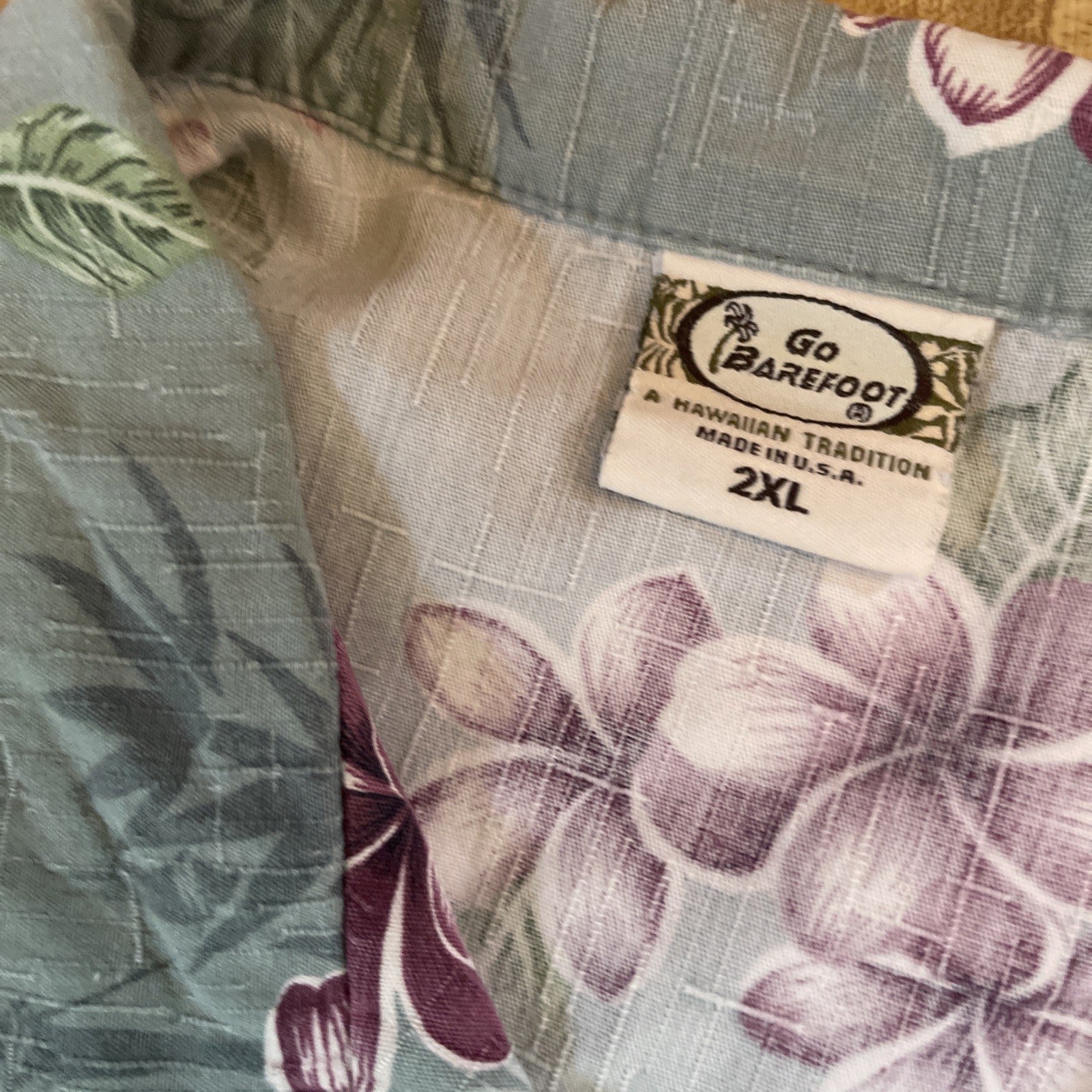 Go Barefoot Hawaiian Shirt 2XL 