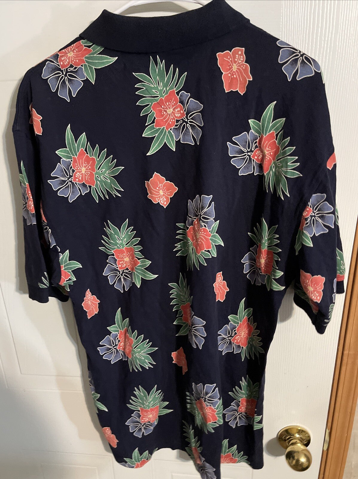 Vintage Tommy Hilfiger Floral Polo From 2002 US Open Bethpage Black Medium