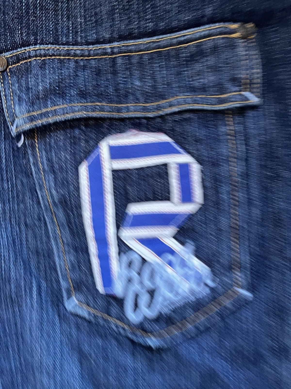 Rocawear Jeans Baggy Wide Leg Flap Pockets 38/34 Y2K Hiphop Streetwear 