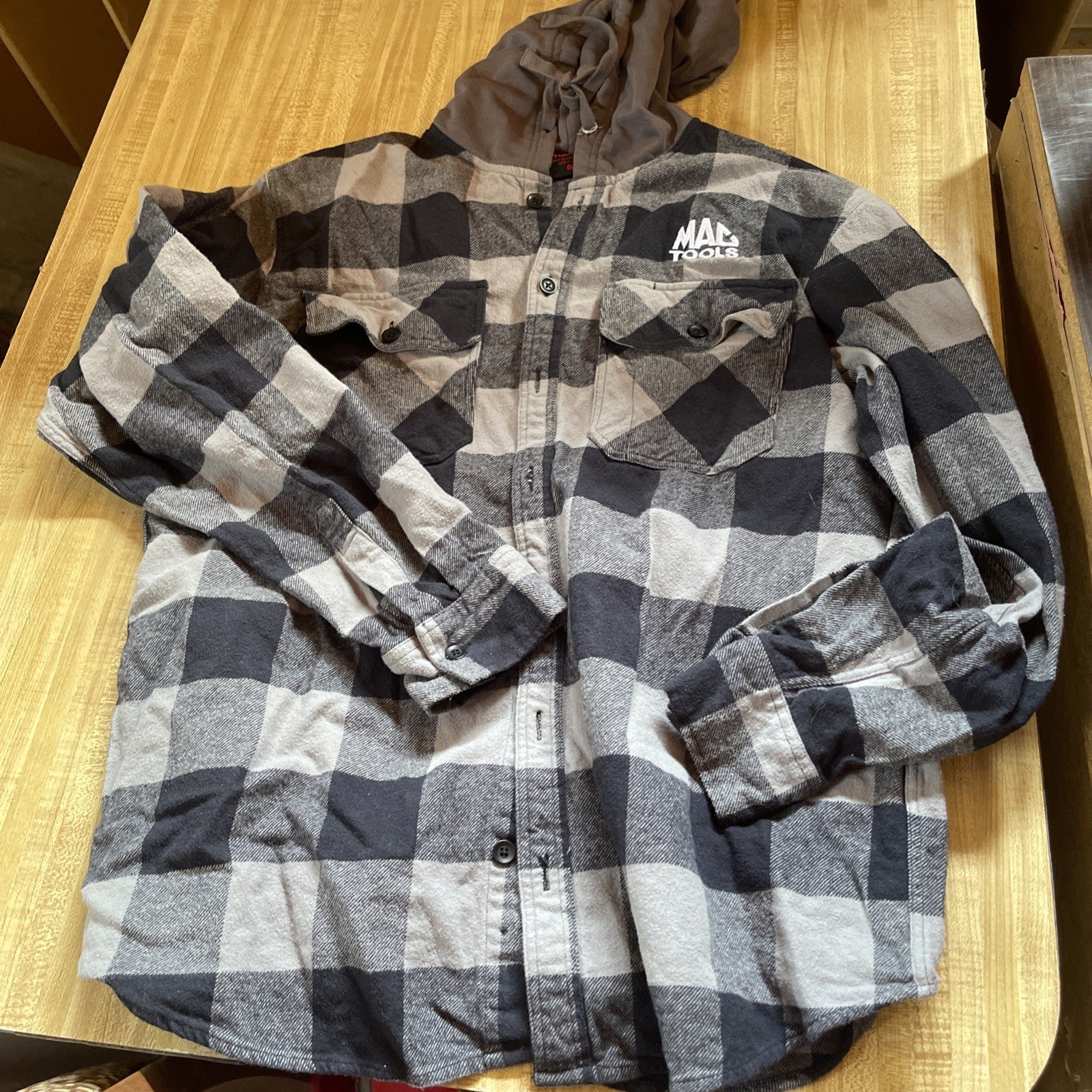 Mac Tools Flannel Hoodie Large 