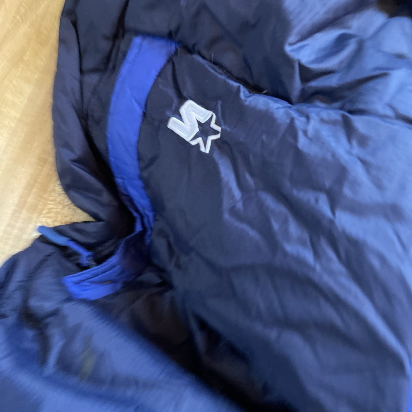 Vintage Starter Puffer Jacket Reversible Zipoff Sleeves 