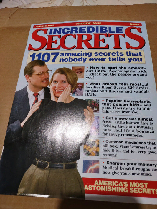 Spring 1997 Preview Issue Incredible Secrets Magazine