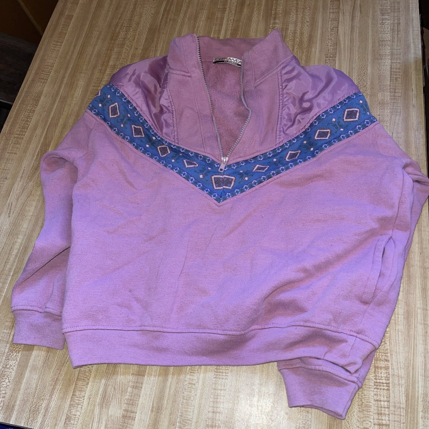Vintage Chinawear Quarter Zip Medium Petite 