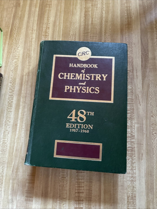 handbook of chemistry and physics 48 Th Edition Hardcover 