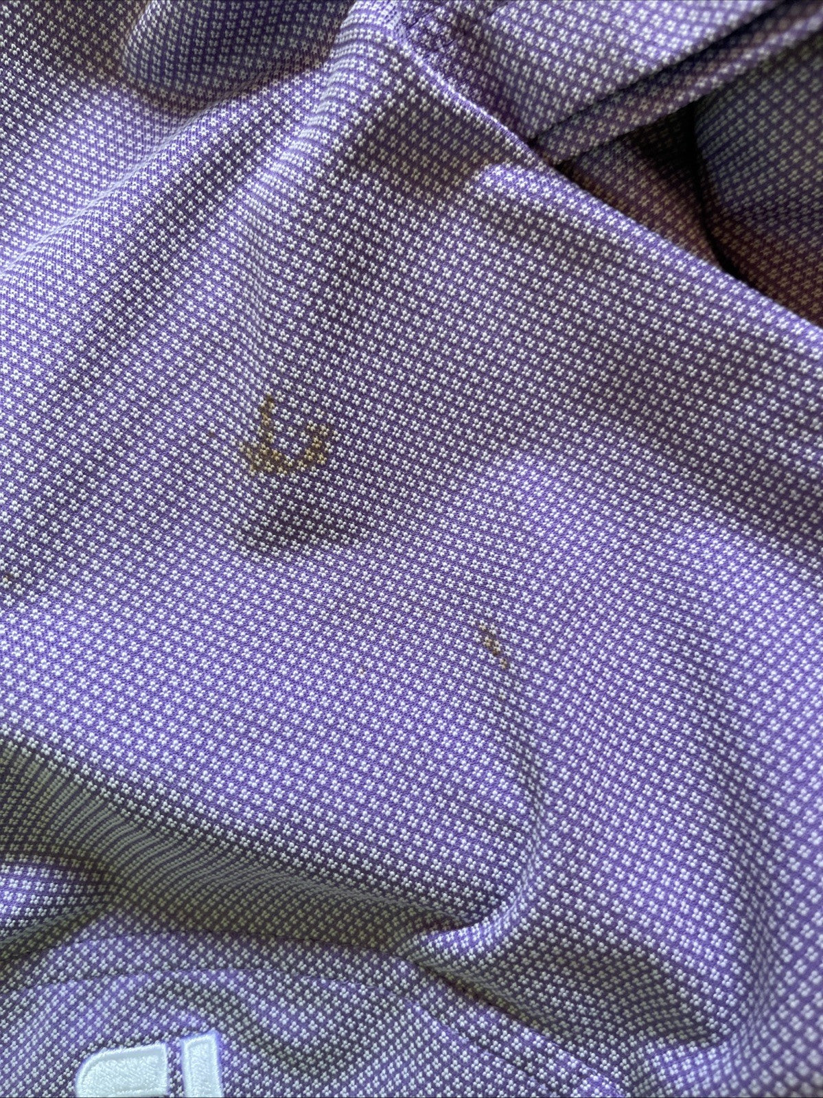 FJ Polo Singing Hills Embroidery Large Has Stains On Back