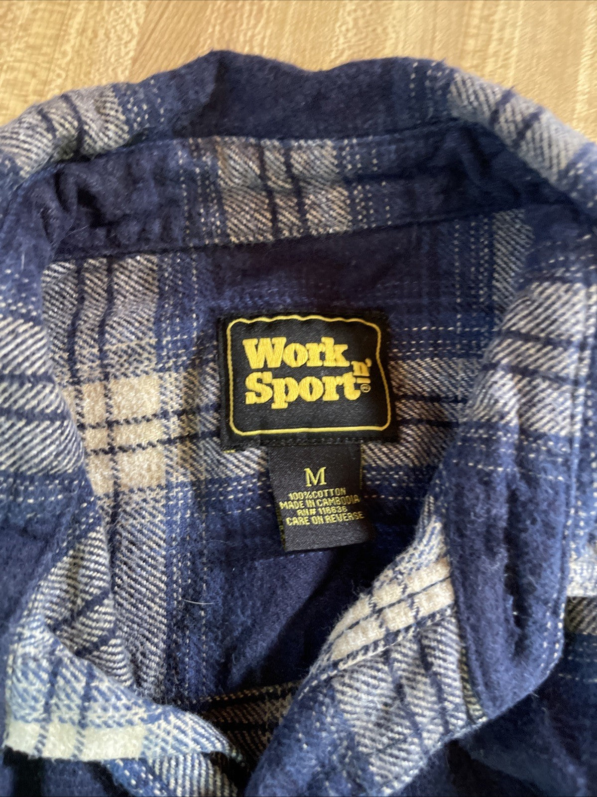 Work N Sport Heavy Flannel Shacket Medium 