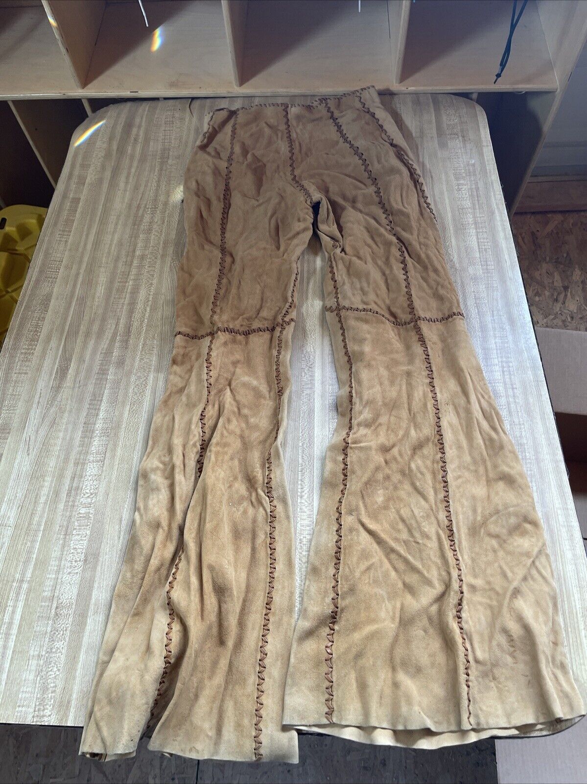 Vintage Leather Pants  Handmade  12x29