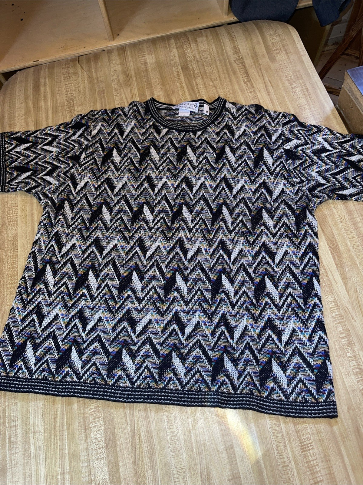 Progetto Coogi Style Thick Woven T Shirt Medium 