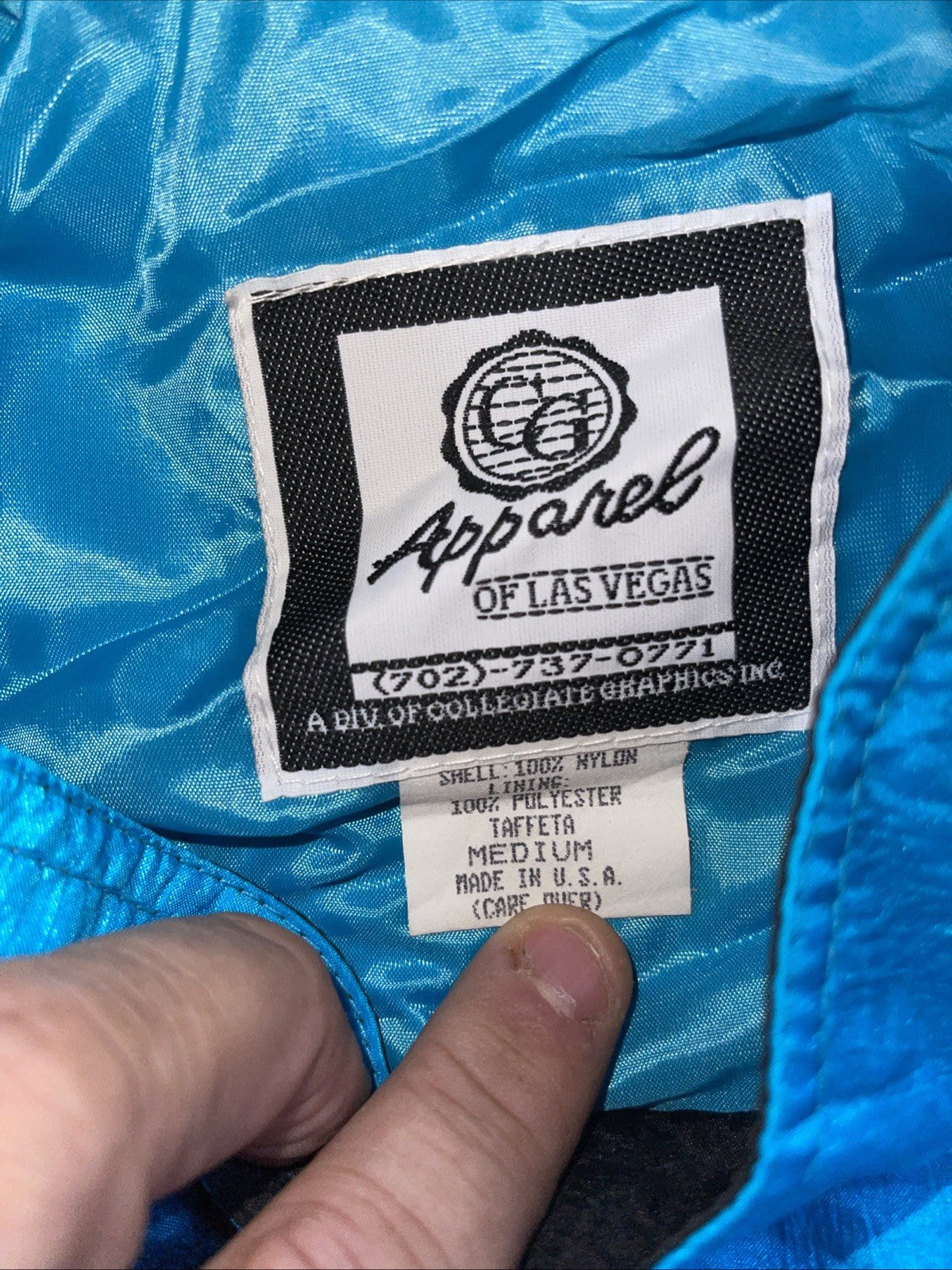 Vintage Apparel Of Las Vegas Windbreaker Medium 