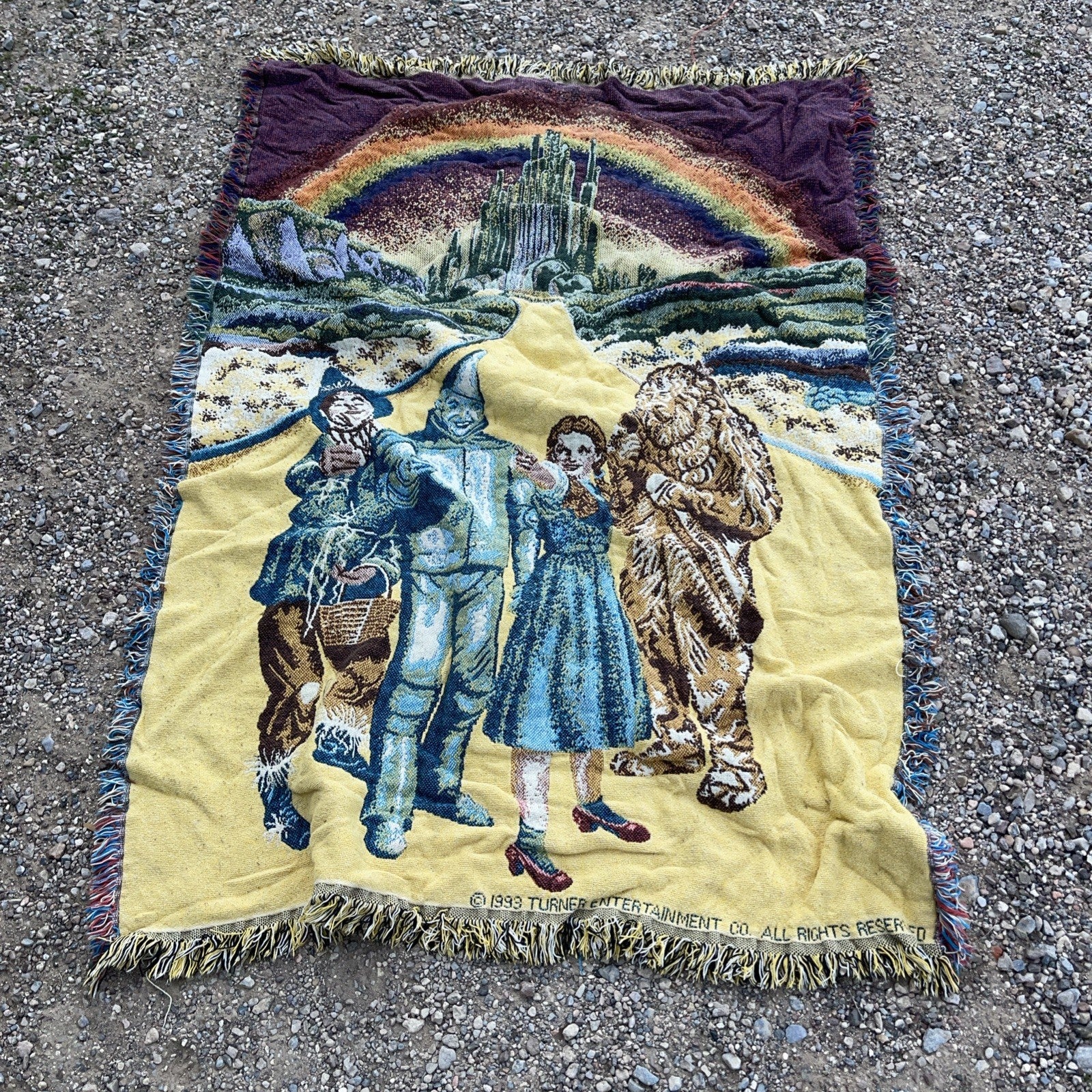 Vintage 1999 Wizard Of Oz Throw Blanket 