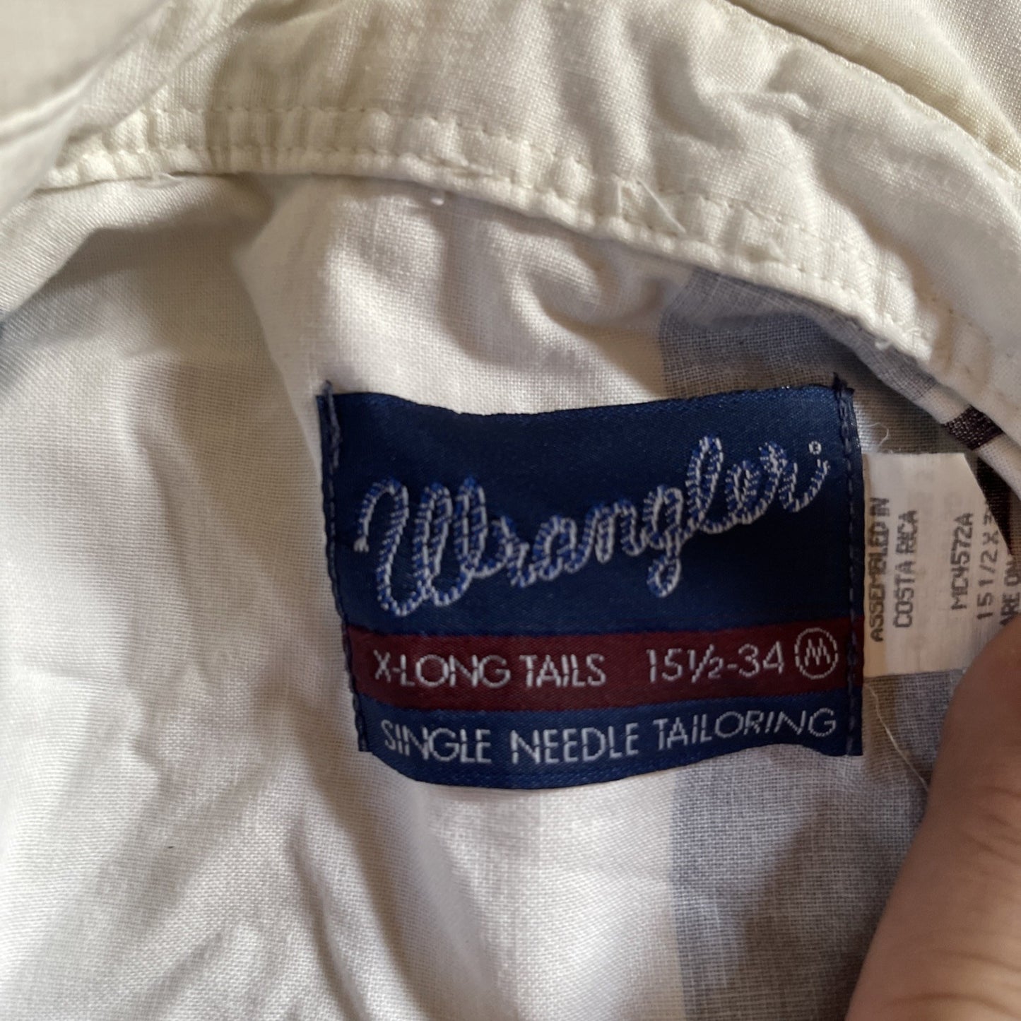 vintage wrangler x long tails shirt Brushpopper 15.5