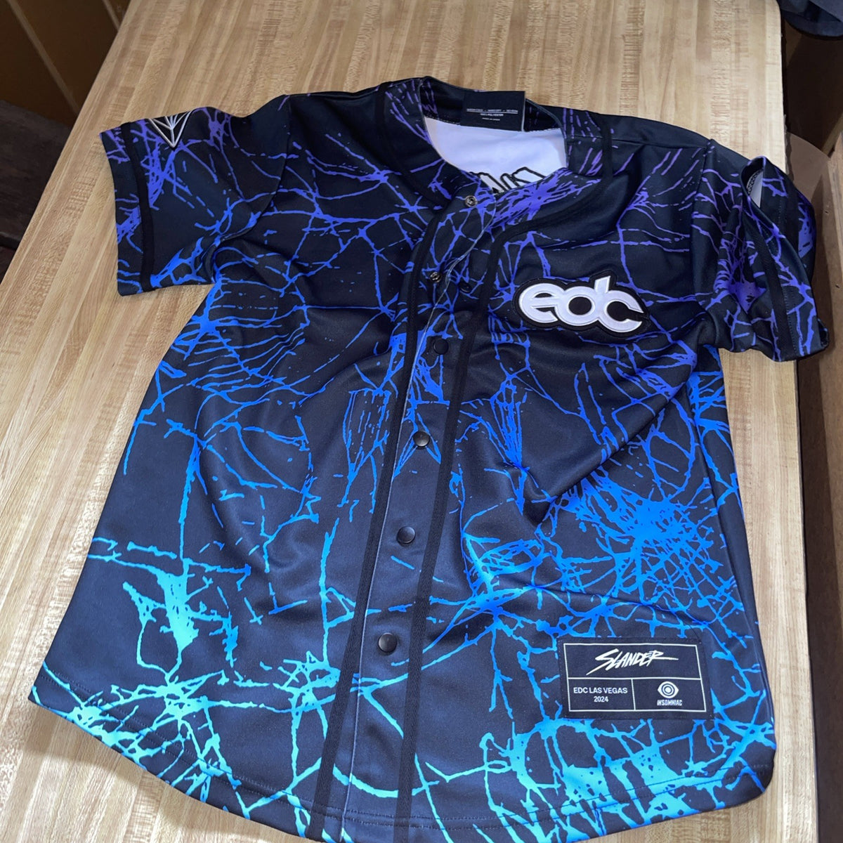 Insomniac X EDC X Slander Baseball Jersey Medium 