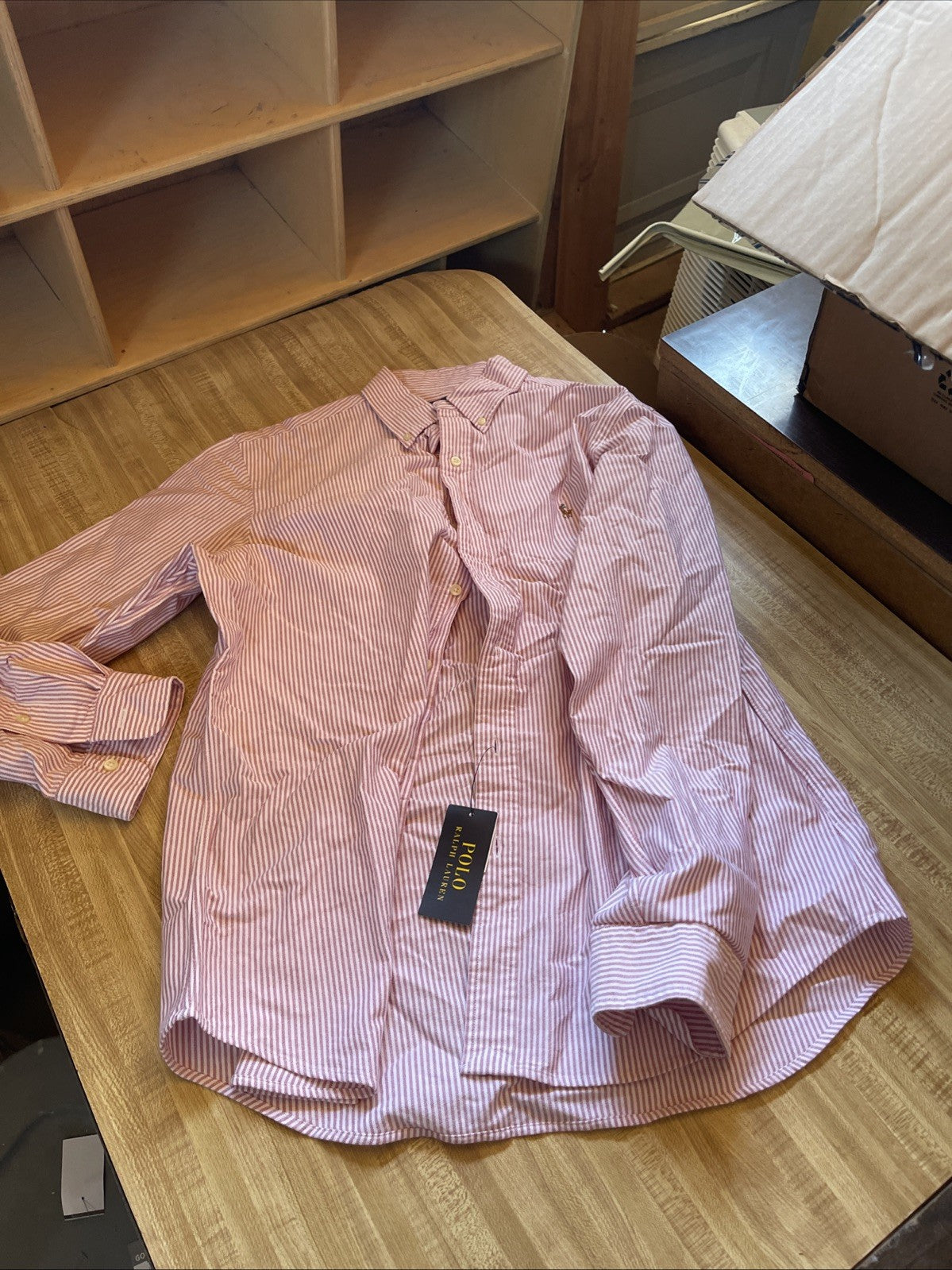 Ralph Lauren Button Down NWT Large Flesh Pony