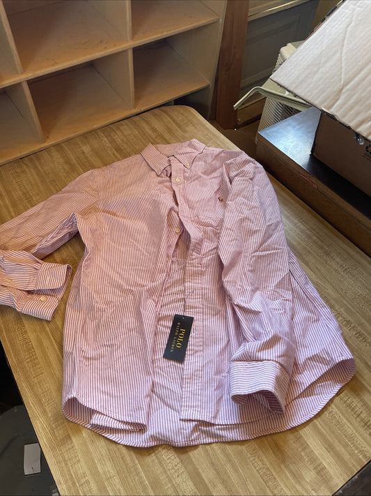 Ralph Lauren Button Down NWT Large Flesh Pony