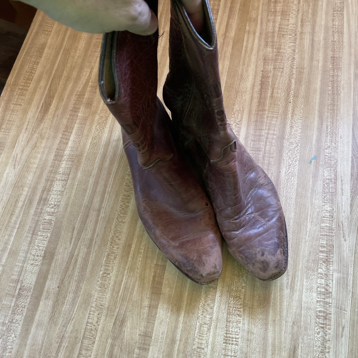 Jack Daniels Boots Old NO. 7  Leather Brown Western Cowboy Boots Men's Size 10