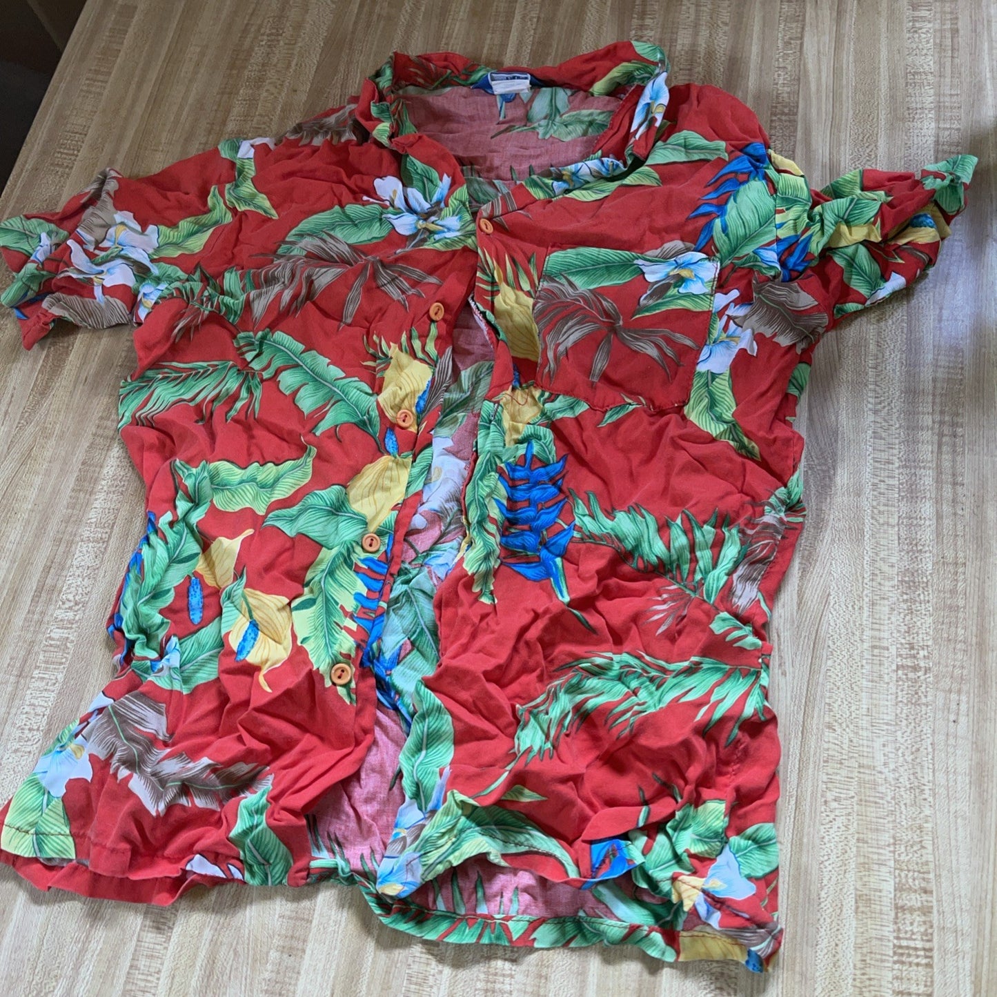 Vintage Hawaii Blues Hawaiian Shirt Large Magnum PI Style 