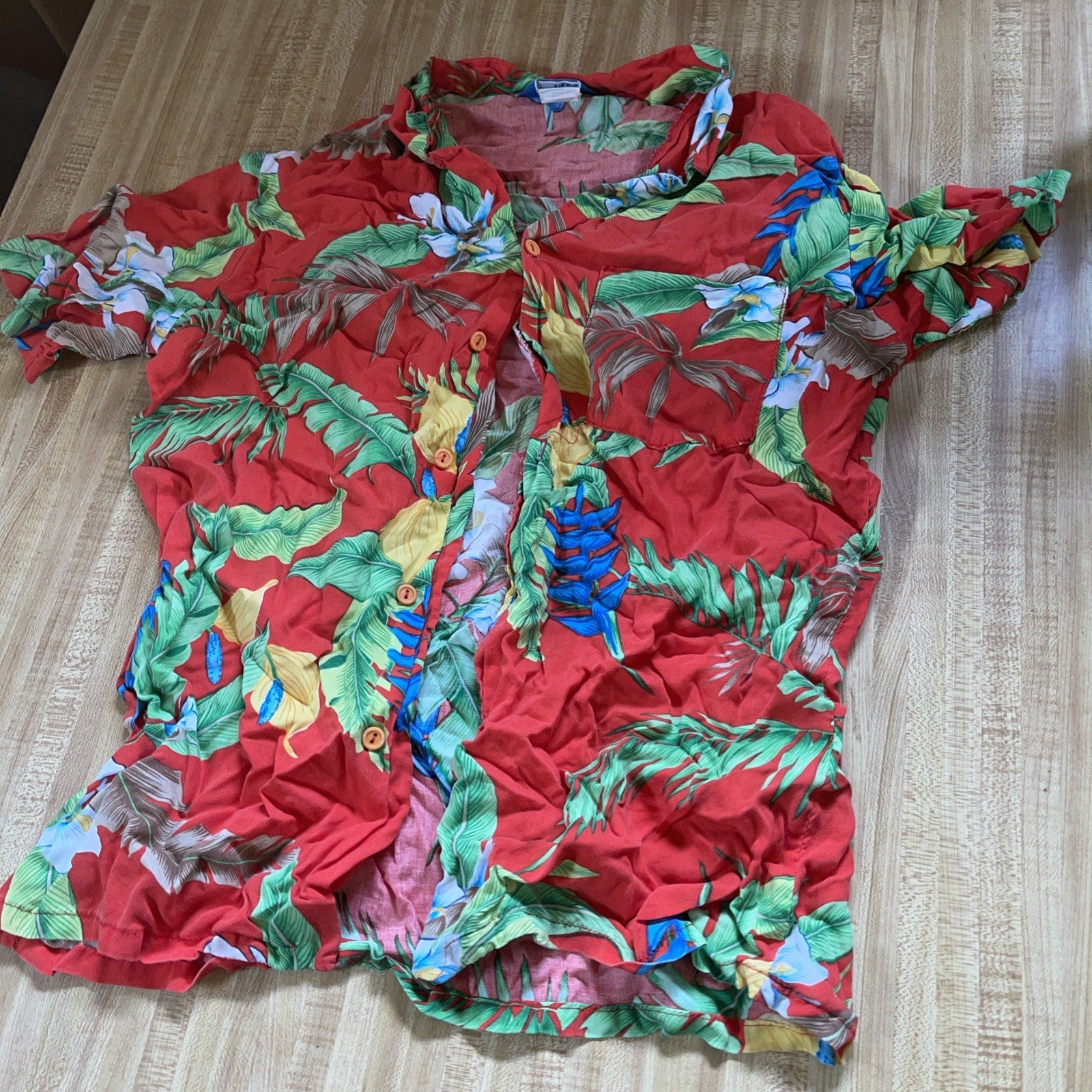 Vintage Hawaii Blues Hawaiian Shirt Large Magnum PI Style 