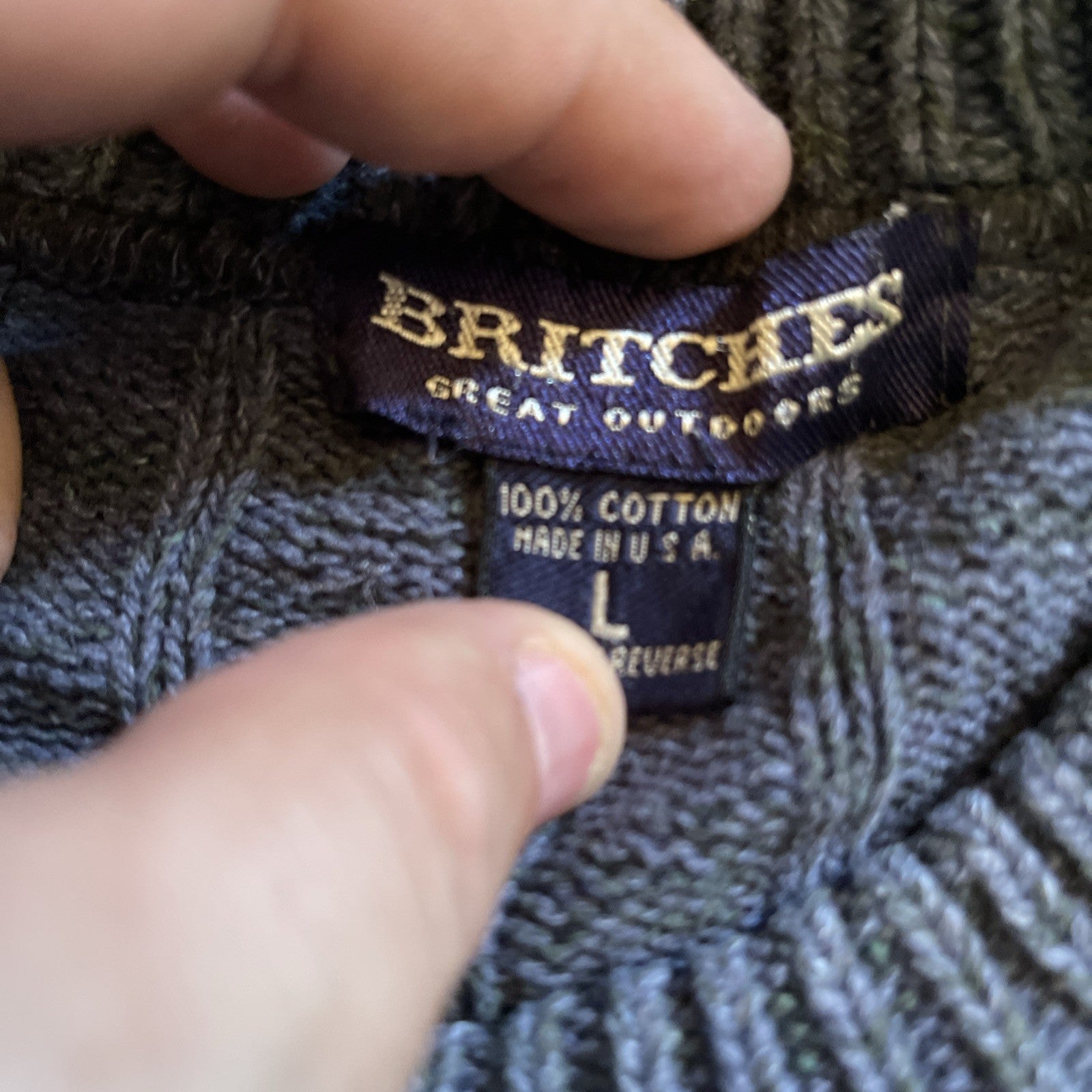 Vintage Made In USA Britches Sweater Large 