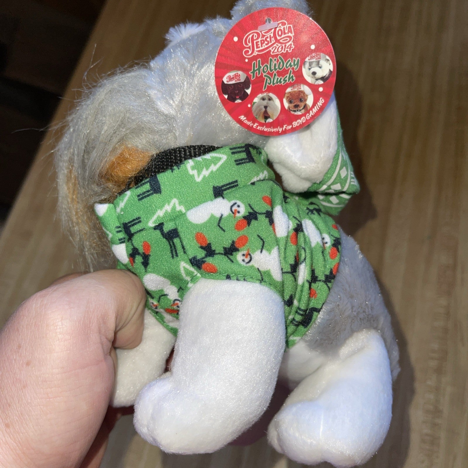 2014 Pepsi-Cola Boyd Gaming Casino Christmas Schnauzer 8" Dog Holiday Plush