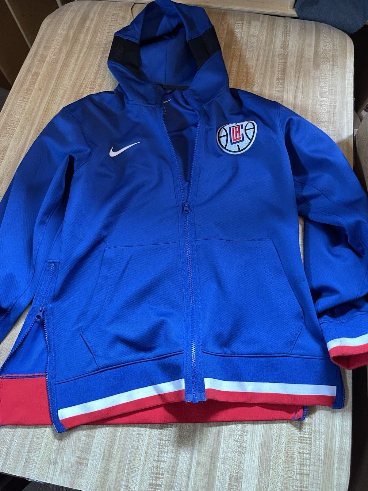 Nike Dri Fit Side Zip Full Zip Hoodie LA Clippers Small 