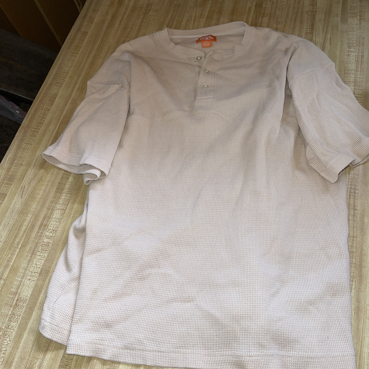 PJ Mark Short Sleeve Waffle Knit Henley XXL 