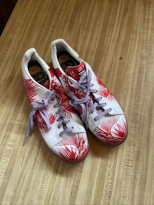 Adidas Stan Smith Pharrell X BBC Size 10.5 Palm Tree Red