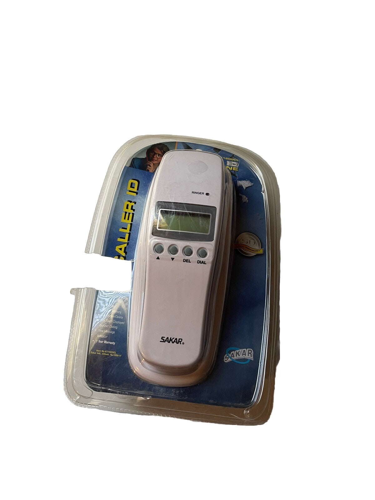 SAKAR CALLER ID TELEPHONE KT1600CL WHITE ~