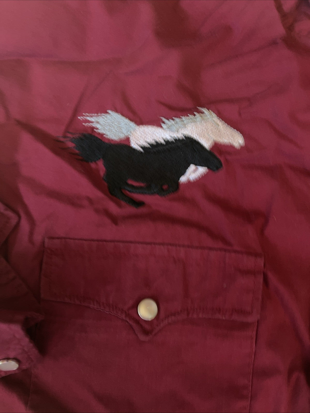 Vintage Blair Menswear Pearl Snap XL Stain On Cuff 