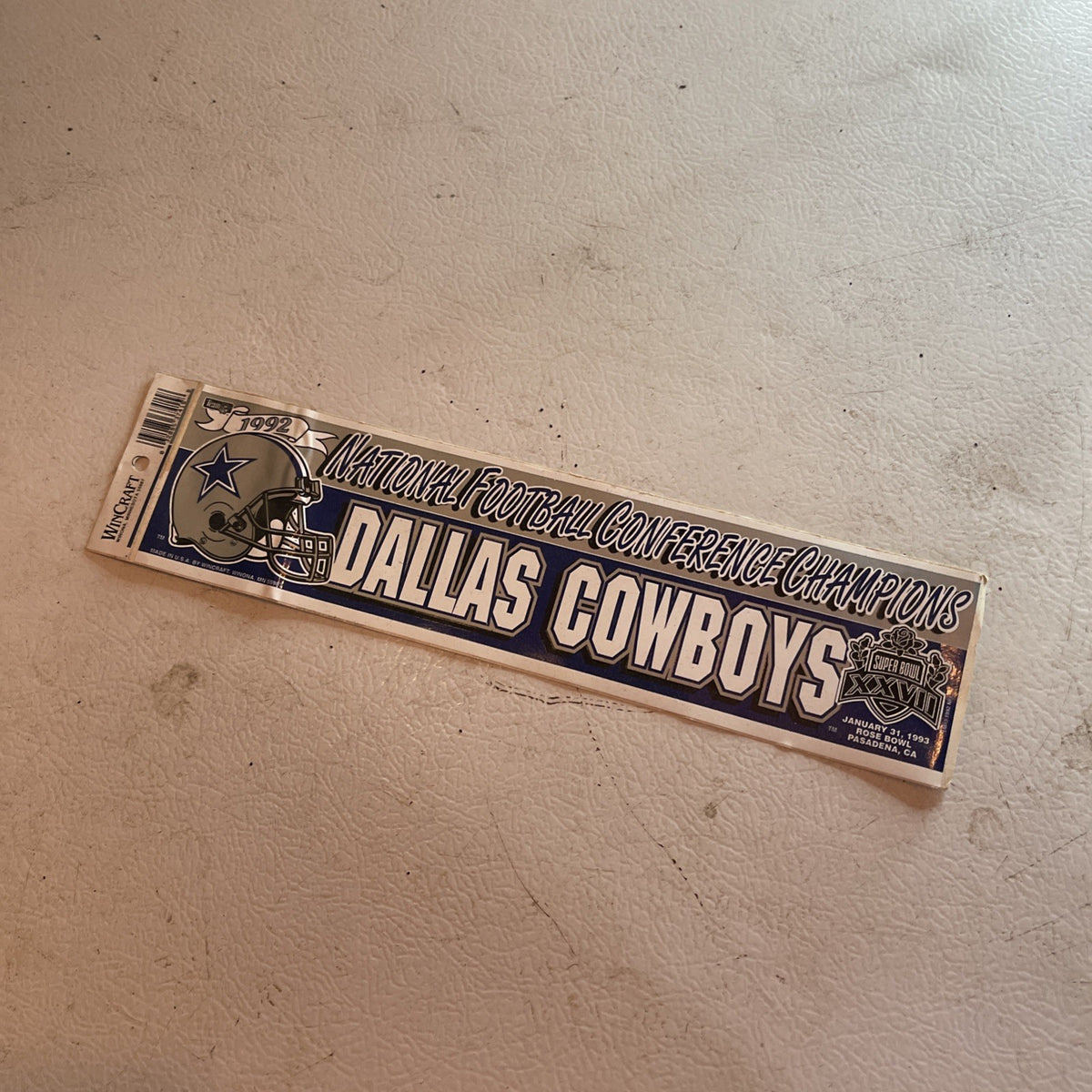 Dallas Cowboys NFC Champions Sticker 1992