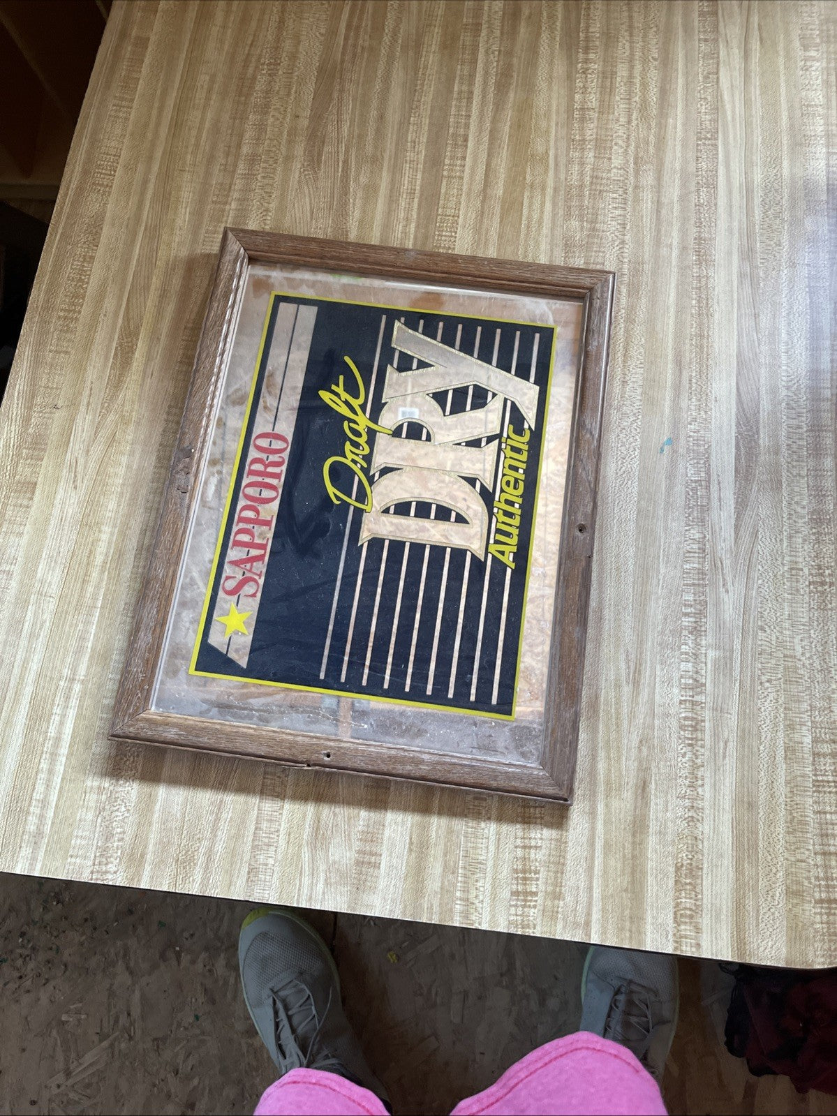 Sapporo Draft Dry Authentic Sign Vintage 