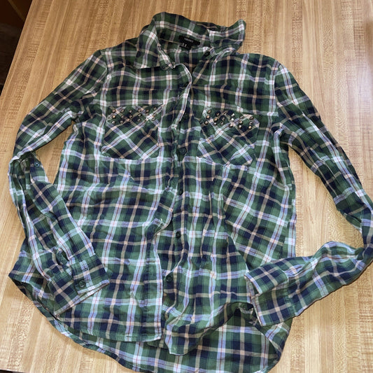 Forever 21 Studded Button Up Medium 