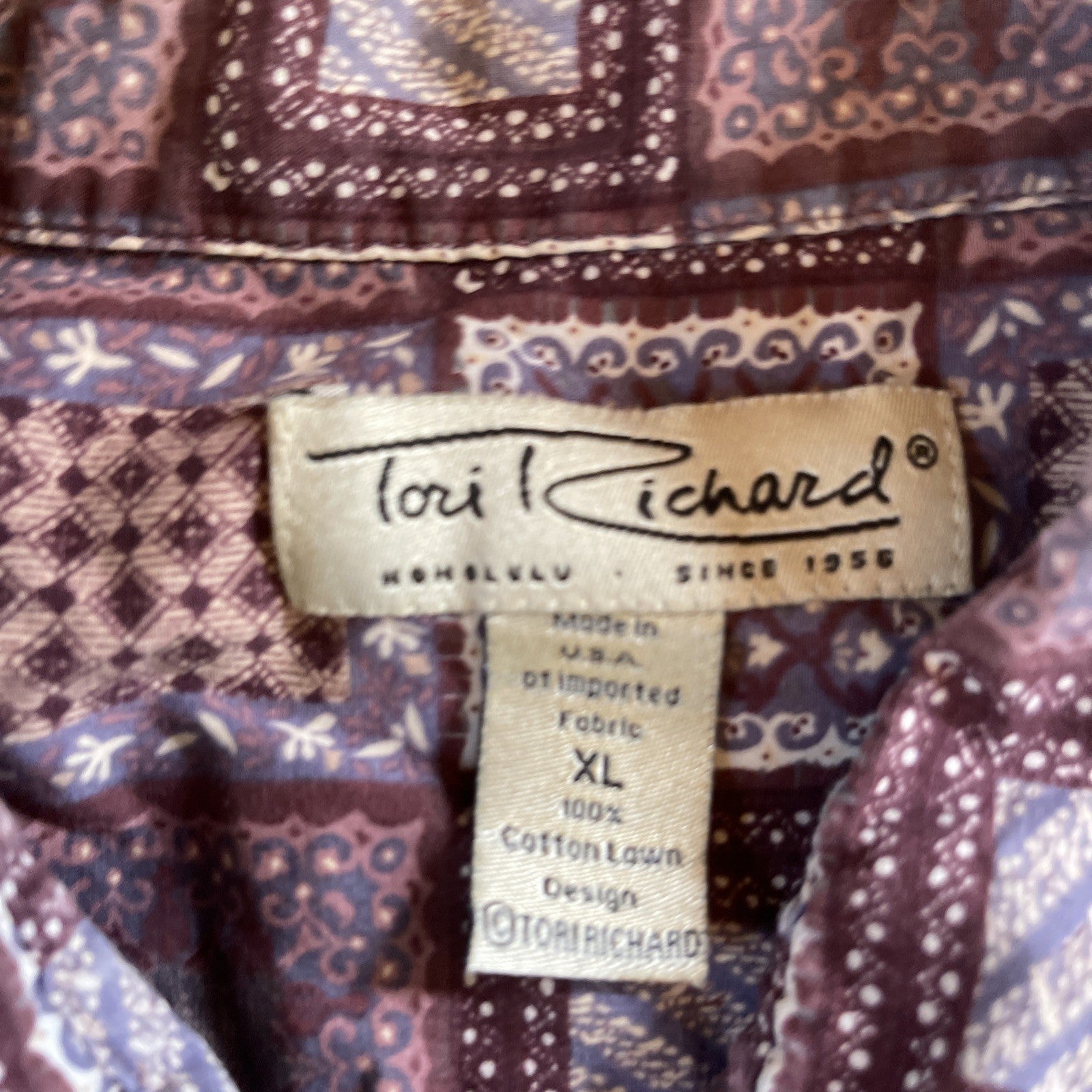 Tori Richard Hawaiian Shirt XL