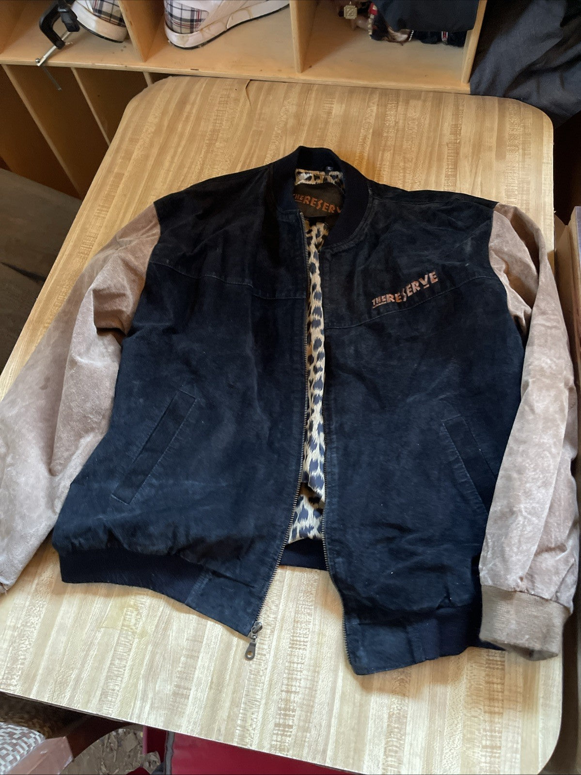 Vintage The Reserve Leather Bomber Jacket XL