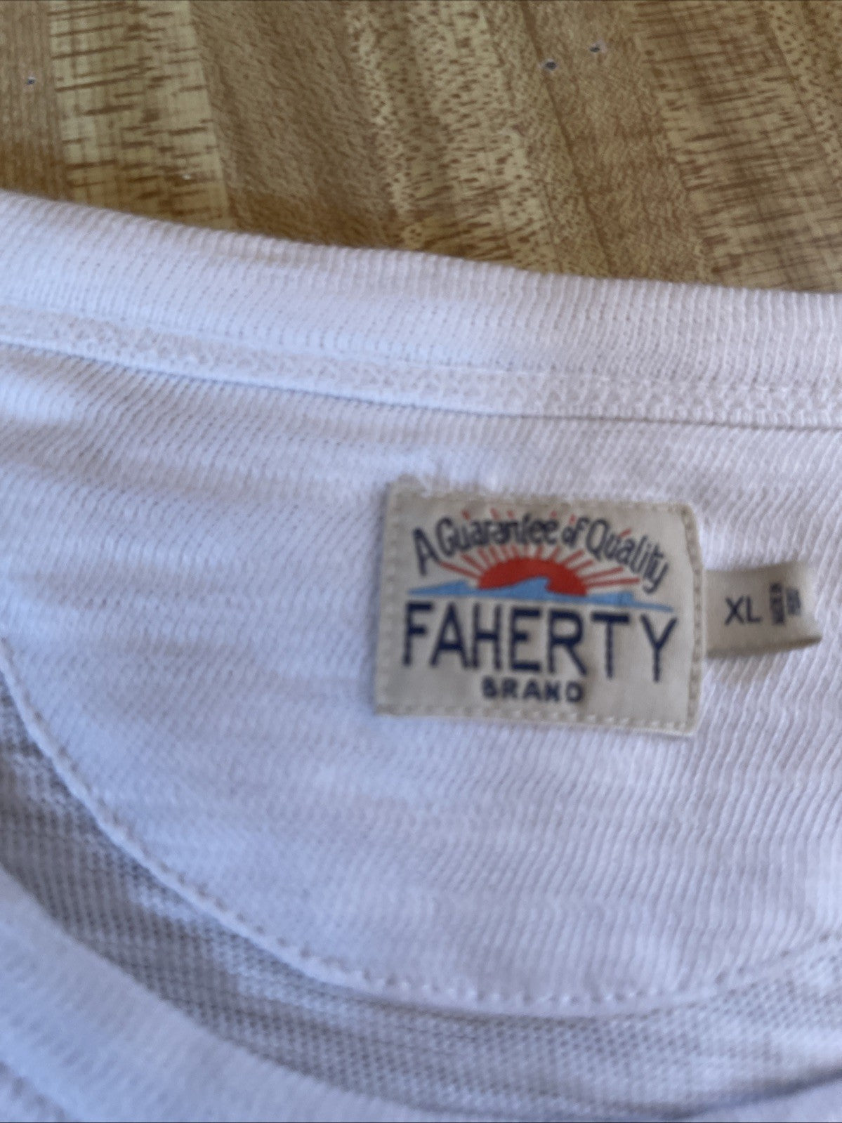 Faherty Surf Striped Long Sleeve Shirt XL