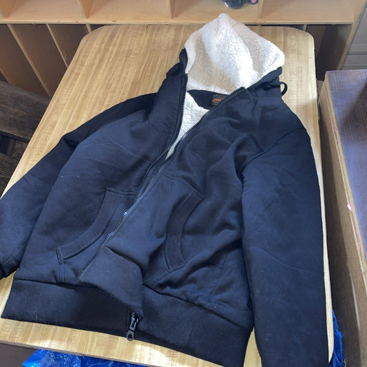 Stone Mountain Clothing Brand Sherpa Lined Full Zip Hoodie Large 