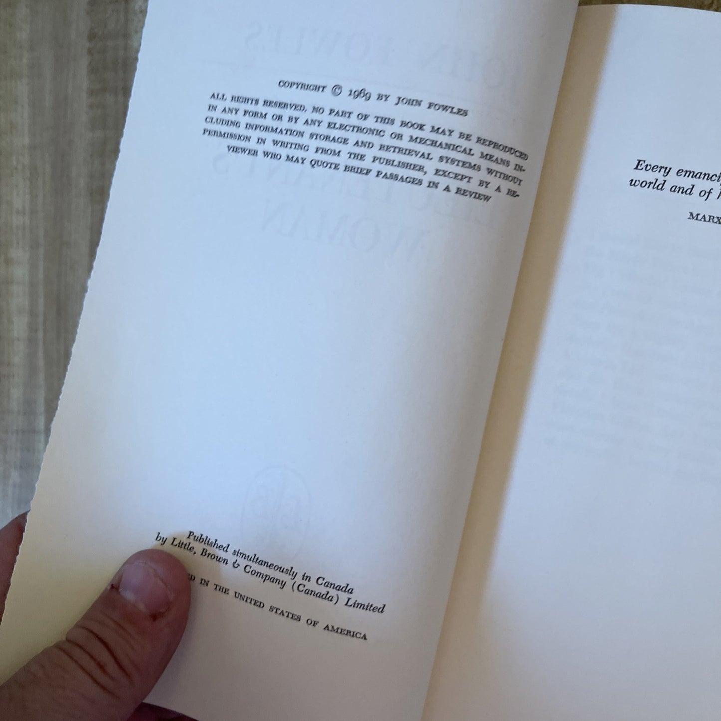 the french lieutenant's woman Hardcover