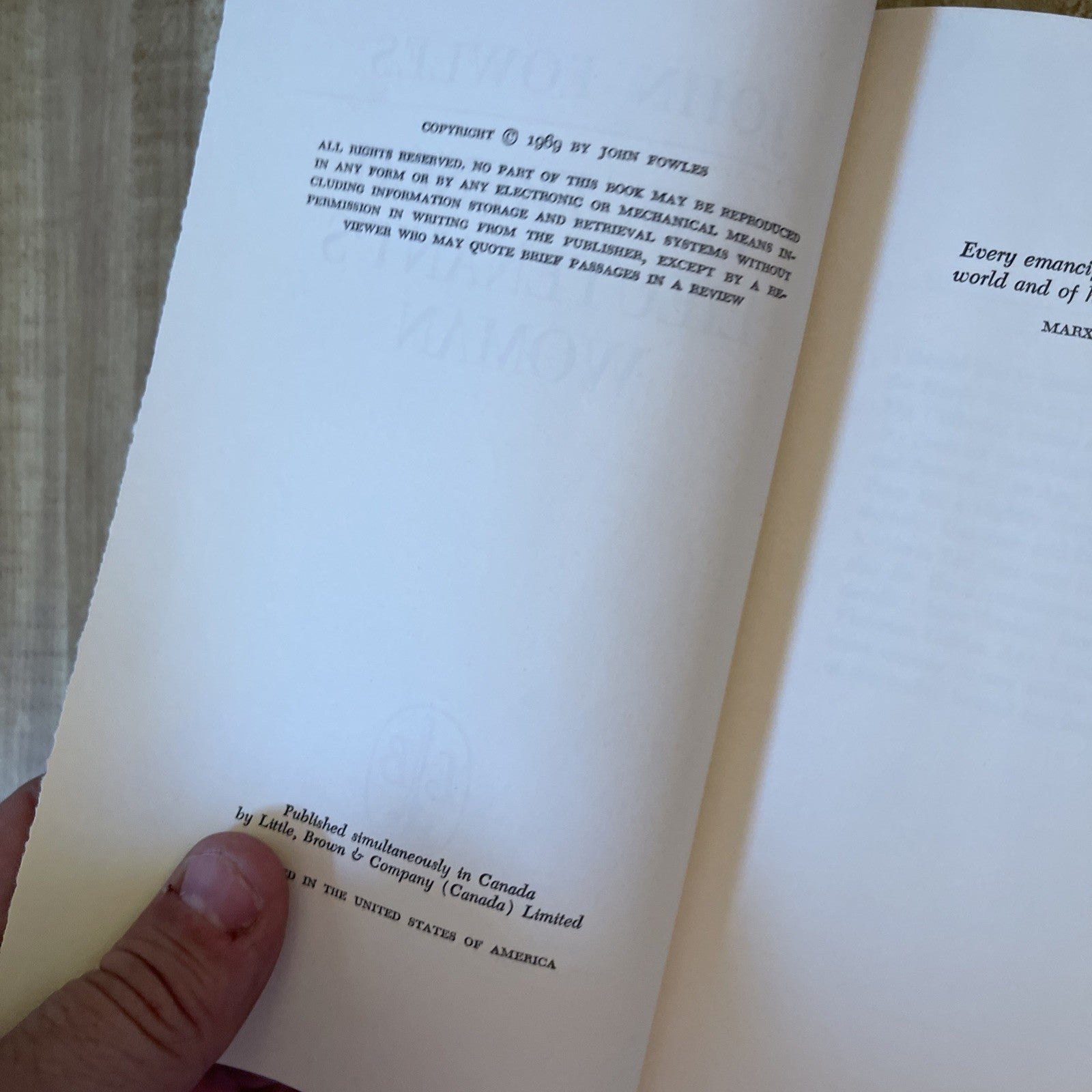 the french lieutenant's woman Hardcover