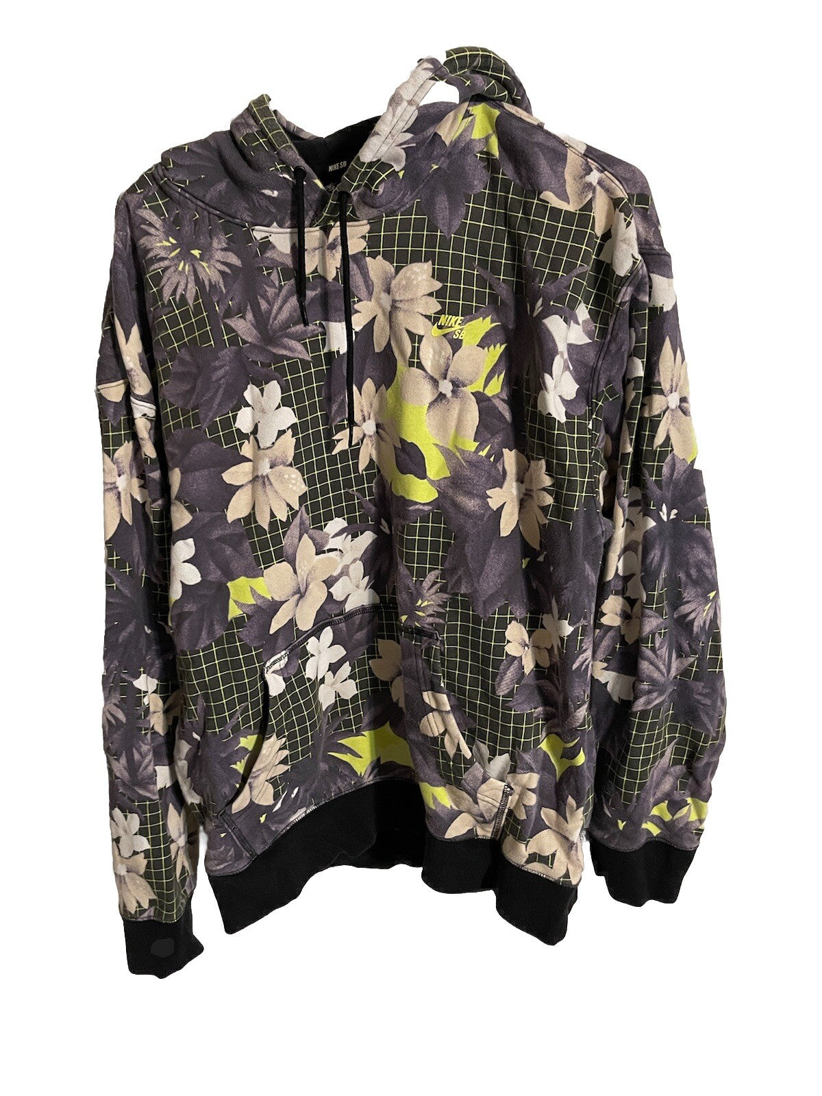 Nike SB Floral All Over Print Hoodie Large