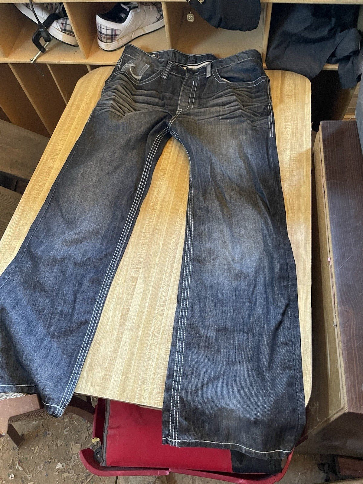 Ecko Wide Leg Baggy Jeans 38/32 Y2K Hiphop Streetwear 