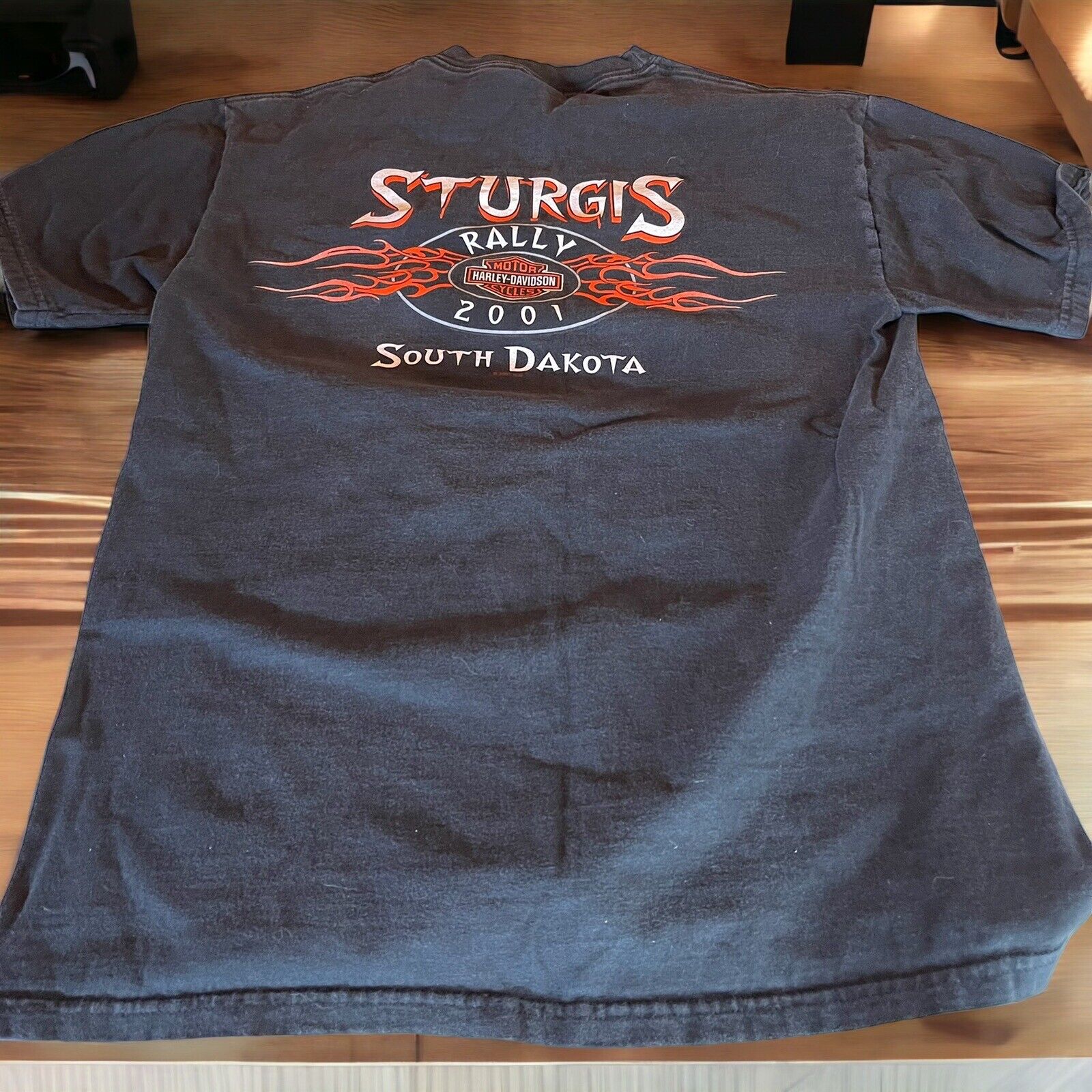 Vintage 2001 61st Annual Black Hills Sturgis Rally Harley Davidson T Shirt Med 