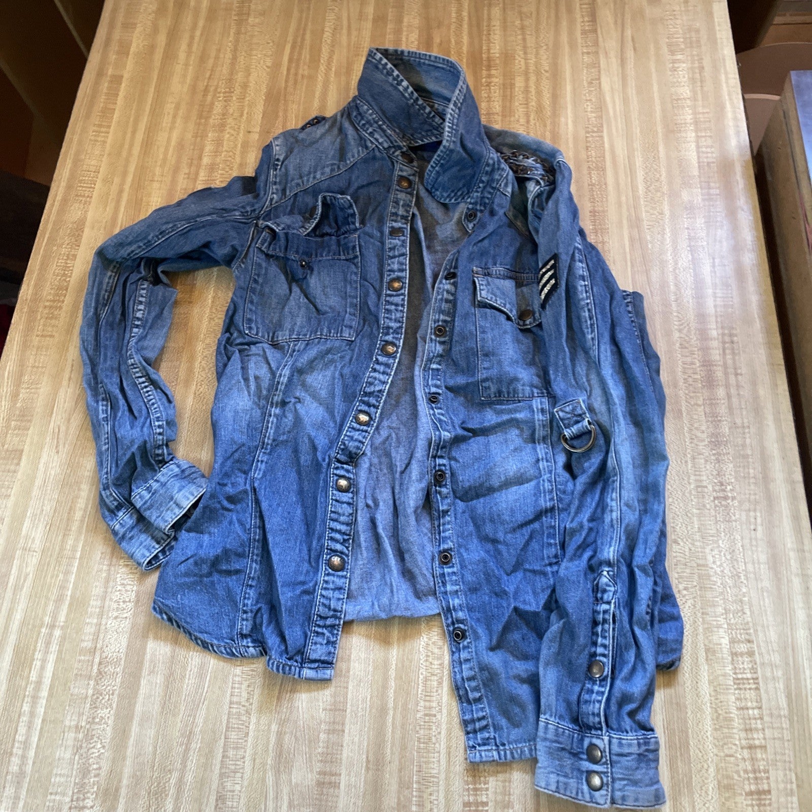 Guess Denim Button Up Small 