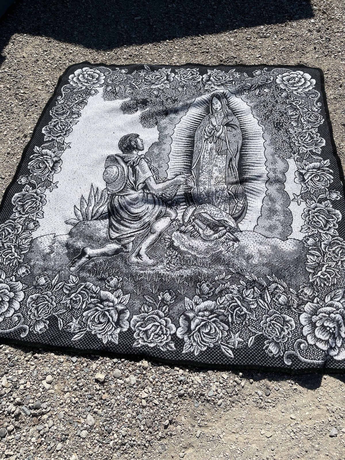 Vintage La Paz  Religious Blanket