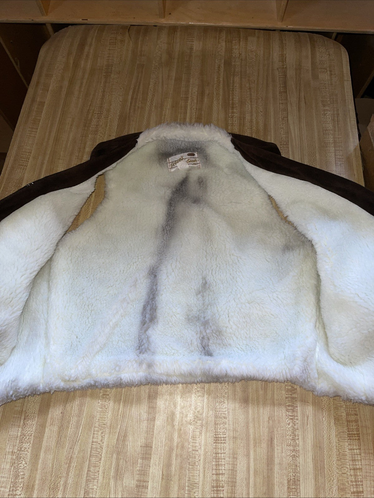 vintage tregos westwear Vest Leather Sherpa Lined 40